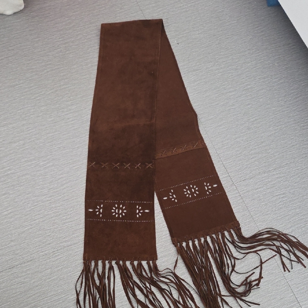 Brown Fringed Women's Scarf